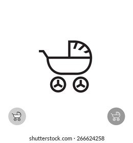 Baby carriage simple linear logo