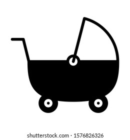 baby carriage stroller icon vector