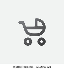 Baby Carriage Symbol Icon Vector Illustration
