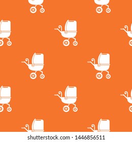 Baby carriage tricycles pattern vector orange for any web design best