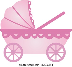 Baby carriage vector