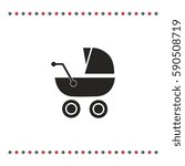 Baby carriage vector icon