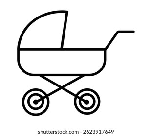 baby carriage vector icon. baby carriage icon vector
