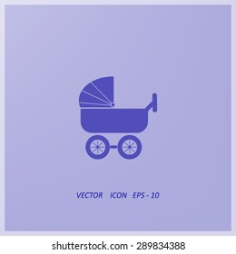 baby carriage, vector icon