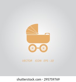 baby carriage, vector icon