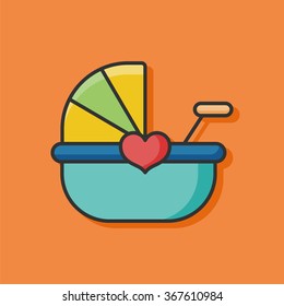 baby carriage vector icon