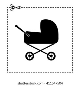 baby carriage vector icon
