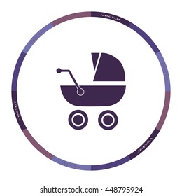 Baby carriage vector icon