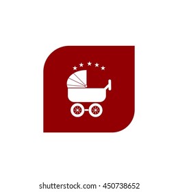 baby carriage, vector icon
