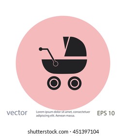 Baby carriage vector icon
