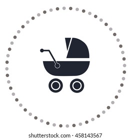Baby carriage vector icon