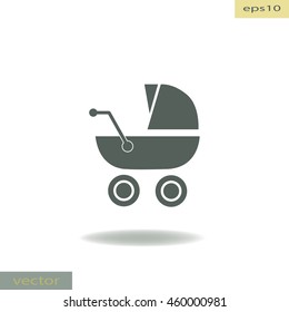 Baby carriage vector icon
