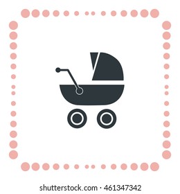 Baby carriage vector icon
