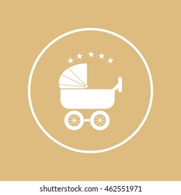 baby carriage, vector icon