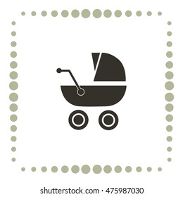Baby carriage vector icon