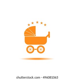 baby carriage, vector icon