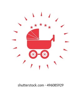 baby carriage, vector icon