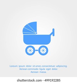 baby carriage, vector icon