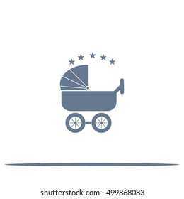 baby carriage, vector icon