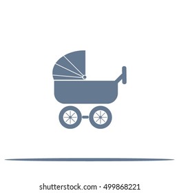 baby carriage, vector icon