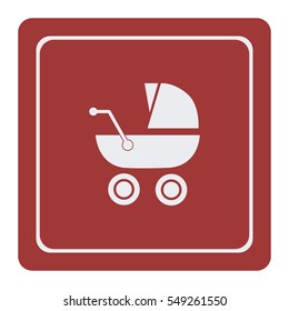 Baby carriage vector icon