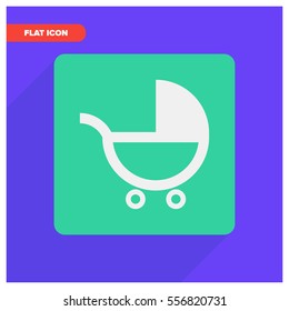 baby carriage vector icon