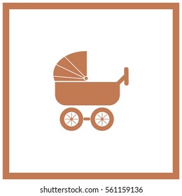 baby carriage, vector icon