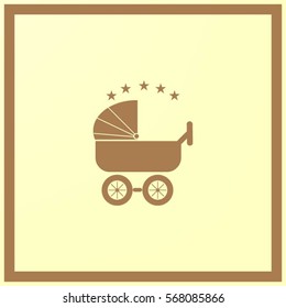 baby carriage, vector icon
