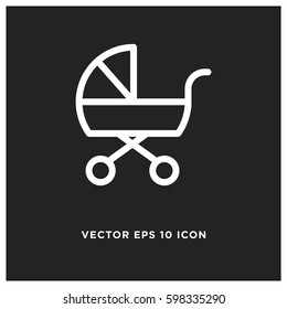 Baby Carriage Vector Icon