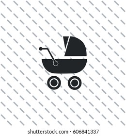 Baby carriage vector icon