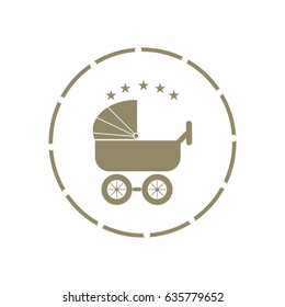 baby carriage, vector icon