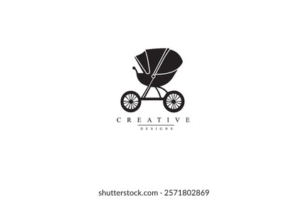 Baby carriage vector icon design