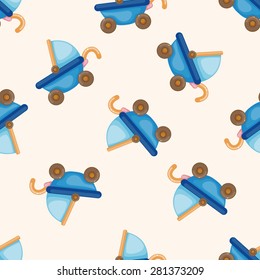 Baby carriages , cartoon seamless pattern background