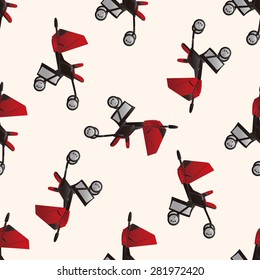Baby carriages , cartoon seamless pattern background