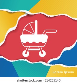 Baby carriages icon