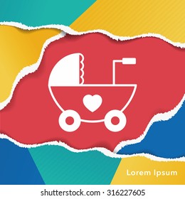 Baby carriages icon