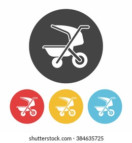 Baby carriages icon