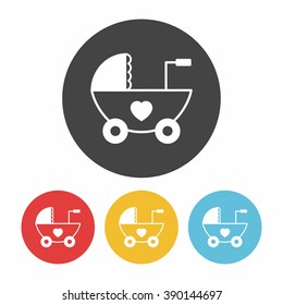 Baby carriages icon