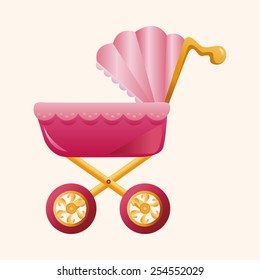 Baby carriages theme elements