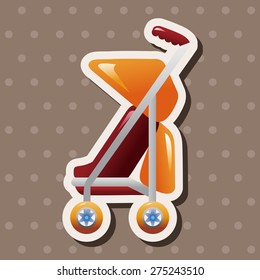 Baby carriages theme elements
