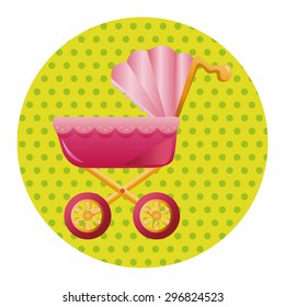 Baby carriages theme elements