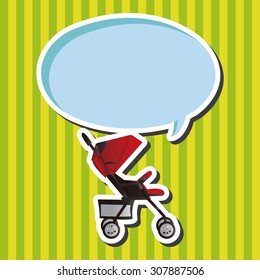 Baby carriages theme elements