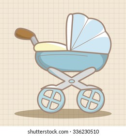 Baby carriages theme elements