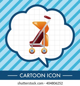 Baby carriages theme elements