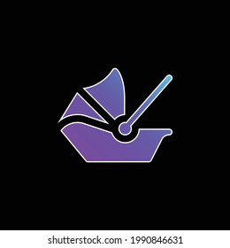 Icono del vector de gradiente azul de la portadora de bebé