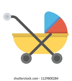 
A baby carrier to carry around them, a blue colour stroller 
