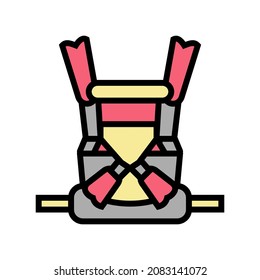 baby carrier color icon vector. baby carrier sign. isolated symbol illustration