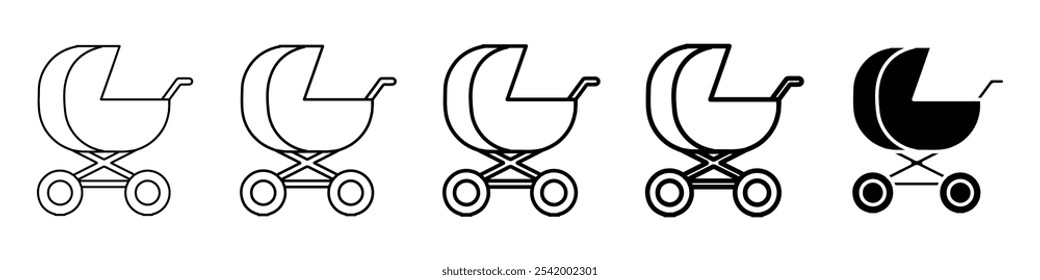 ícone de portador do bebê Ilustração de contorno simples