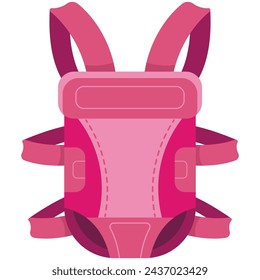 Baby carrier vector cartoon illustration isolated on a white background.