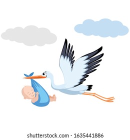 baby carrying bird in the sky